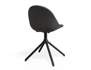 Pebble Chair Greyfabricseat Swivelbase