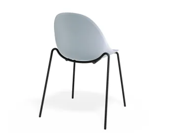 Pebble Chair Palebluev3seat 4postblack