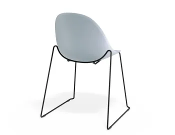 Pebble Chair Palebluev3seat Sledblack