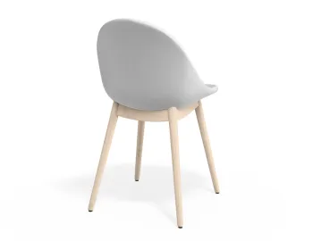 Pebble Chair Whitepuseat Beechbase