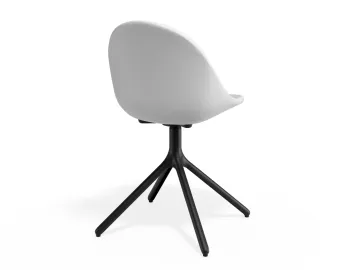 Pebble Chair Whitepuseat Swivelbase