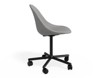 Pebble Chair Cloudgreyfabricseat Swivelcastors