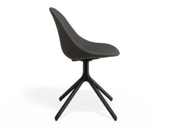 Pebble Chair Greyfabricseat Swivelbase