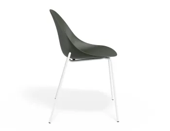 Pebble Chair Oliveseat 4postwhite