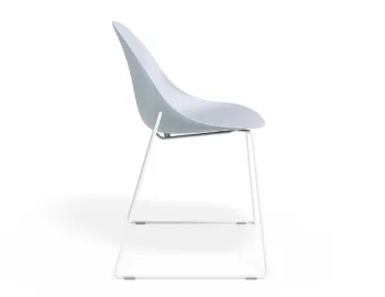 Pebble Chair Palebluev3seat Sledwhite