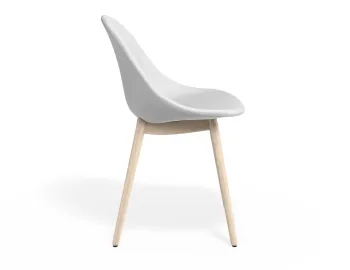 Pebble Chair Whitepuseat Beechbase