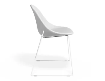 Pebble Chair Whitepuseat Sledwhite