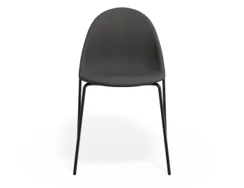 Pebble Chair Greyfabricseat 4postblack
