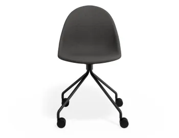 Pebble Chair Greyfabricseat Pyramidcastors