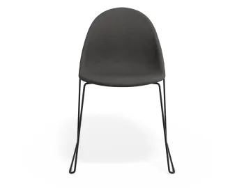 Pebble Chair Greyfabricseat Sledblack