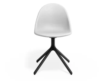 Pebble Chair Whitepuseat Swivelbase