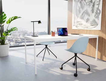 Pebble Swivel Chairs Blue Angle