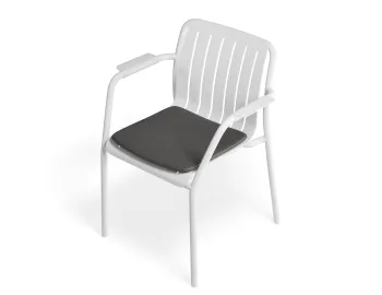 Roku Armchair White Charcoalpad