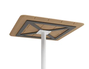 Roku Teakbartable 75x75 White