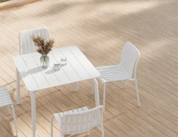 Roku Diningtable 90 Chair White Residential