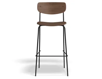 P4 Rylie Stool 75cm Walnut Walnut Front