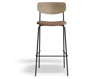 Rylie Stool 75cm Natural TanPU Front