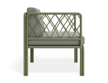 P 3v2 Seville Loungechair Greenframe Lightgreycushion