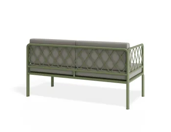 Sevillev2 2seater Greenframe Lightgreycushion