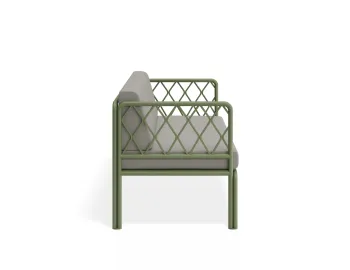 Sevillev2 2seater Greenframe Lightgreycushion