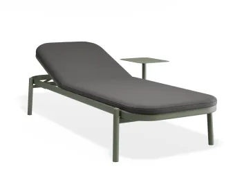Verano Sunlounge Sidetable Greenframe Darkgreyfabric