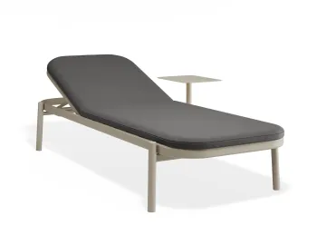 Verano Sunlounge Sidetable Latteframe Darkgreyfabric