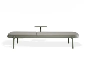 P 3b Verano Sunlounge Sidetable Greenframe Lightgreyfabric