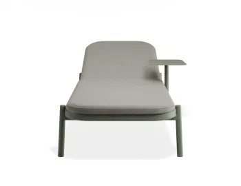 Verano Sunlounge Sidetable Greenframe Lightgreyfabric