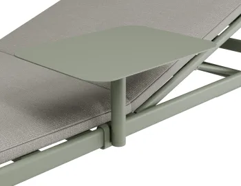 Verano Sunlounge Sidetable Greenframe Lightgreyfabric