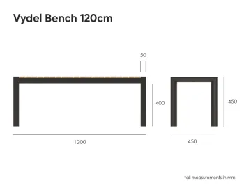 Vydel Bench 120 Measurements