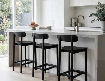 Counter Stool Black Wooden