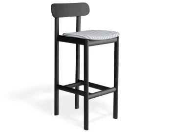 Zarav6 Barstool Black Bluestripe