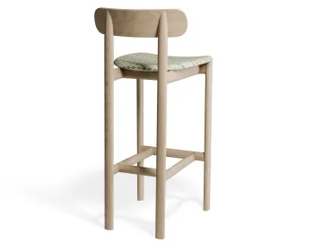Zarav6 Barstool Ash Greenjacquard