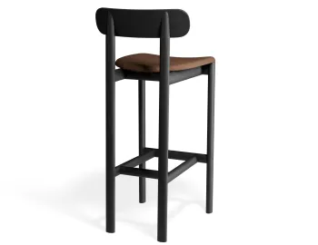 Zarav6 Barstool Black Printedsuede