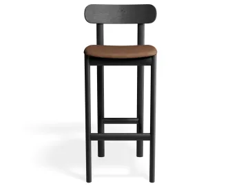 Zarav6 Barstool Black Printedsuede
