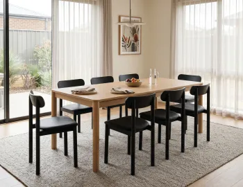 Zara Black Upholstered Dining Chairs
