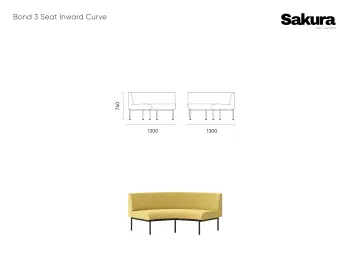Sakura Bond 3 Seat Inward Curve