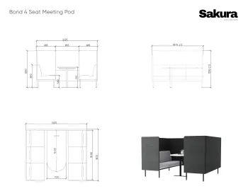 Sakura Bond 4 Seat Meeting Pod