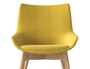 Flow Chair Low Woodbase Yellow Zoom