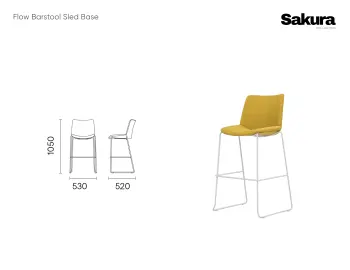Sakura Collection Flow Barstool Sled Base Website