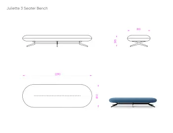 Juliette 3 Seat Bench