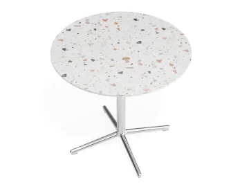 Place Cafetable 800dia Terrazzo Chrome