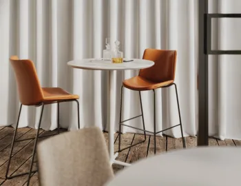 Place Cafe Table White 70cmdia