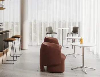 Place Cafe Table White 70cmdia