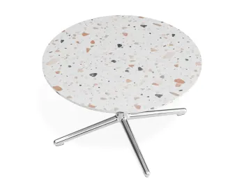 Place Coffeetable 700dia Terrazzo Chrome
