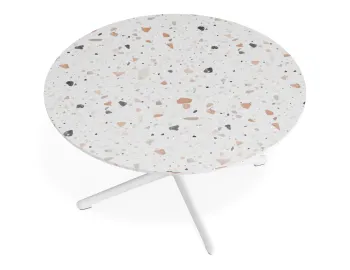 Place Coffeetable 800dia Terrazzo White