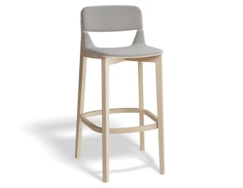 Leaf Stool Upholstered With Back