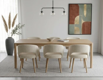 Padded Akito Chair Nordica Large Dining Table