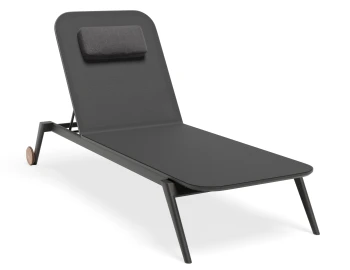 Amalfi Sunlounge Headrest Charcoal Charcoal Magnetic