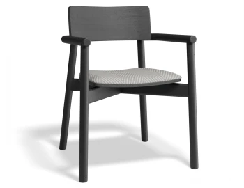 Andi Armchair Pad Ashblack Herringbone